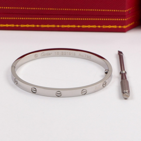 卡地亚窄版六代半开手镯 18K玫瑰金钛钢永恒之环手饰批发  限时促销85折