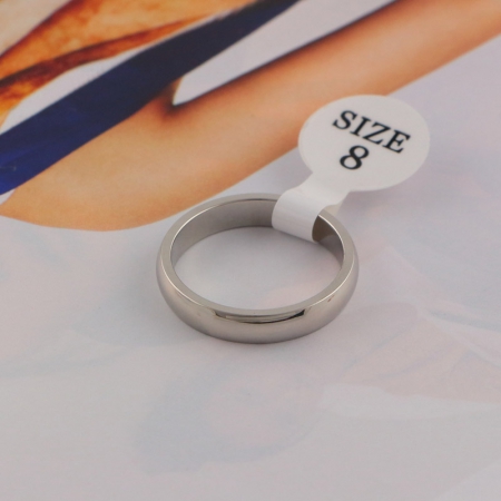 卡地亚光面版圆环戒指 情侣对戒高品质尾戒钛钢批发 光面