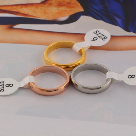 卡地亚光面版圆环戒指 情侣对戒高品质尾戒钛钢批发 光面