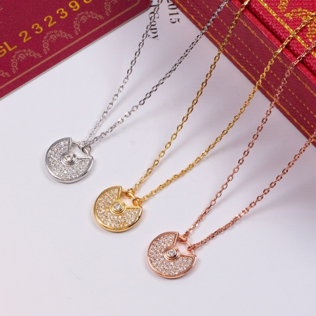 卡地亚护身符AMULETTE DE CARTIER项链 经典贝母玛瑙短款项链批发