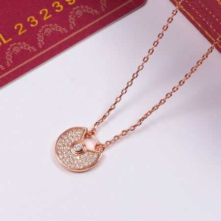 卡地亚护身符AMULETTE DE CARTIER项链 经典贝母玛瑙短款项链批发