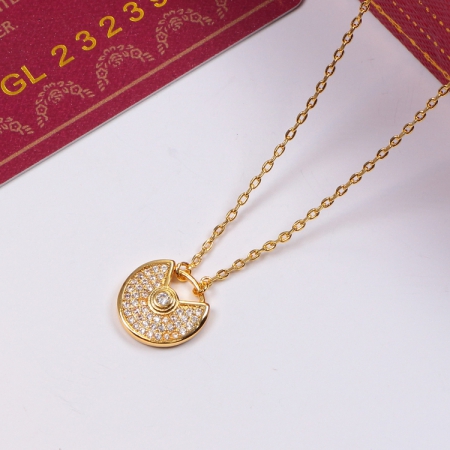 卡地亚护身符AMULETTE DE CARTIER项链 经典贝母玛瑙短款项链批发