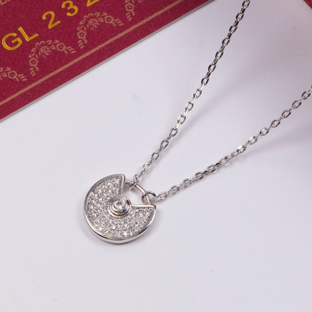 卡地亚护身符AMULETTE DE CARTIER项链 经典贝母玛瑙短款项链批发