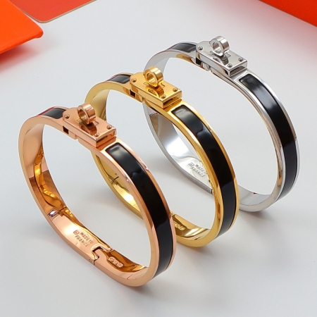 爱马仕Mini Clic Kelly手镯 18K玫