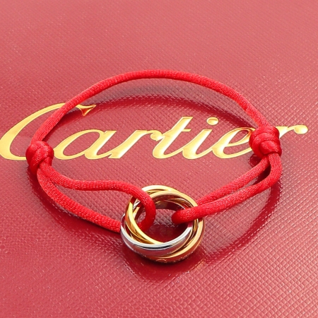 卡地亚 三色三环幸运绳红绳可伸缩男女情侣多色手绳